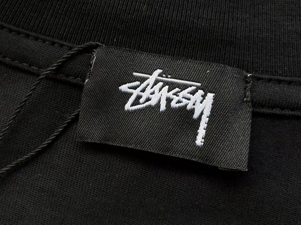 Black Flower Graphic Stussy T-Shirt