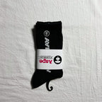 AAPE Crew Socks - White/Black