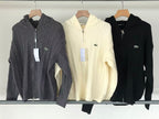 Lacoste Cable-Knit Zip Hoodie