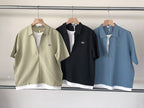 Lacoste Textured Quarter-Zip Polo Shirt
