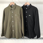 Lacoste Textured Long-Sleeve Button-Up Shirt