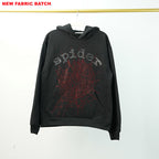 Sp5Der Rhinestone Logo Hoodie Black