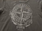Grey White Compass Graphic Stone Island T-Shirt