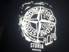 Grey White Compass Graphic Stone Island T-Shirt
