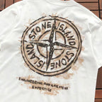 Black White Compass Graphic Stone Island T-Shirt