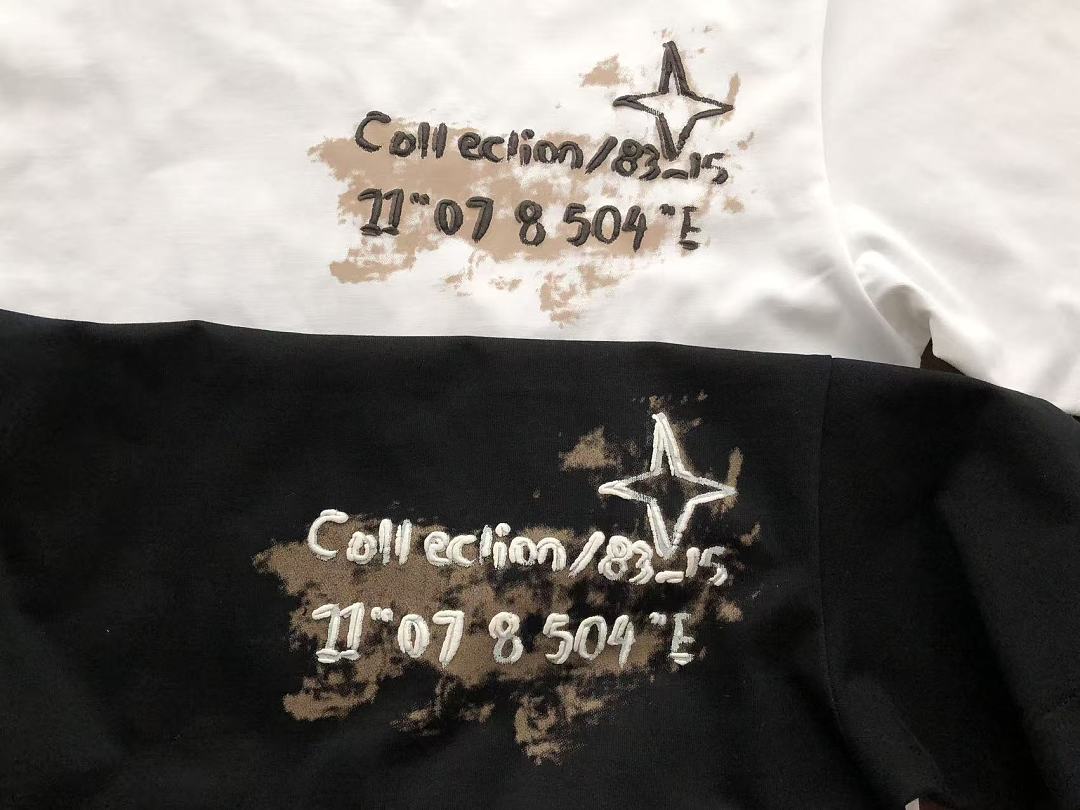 Black White Compass Graphic Stone Island T-Shirt