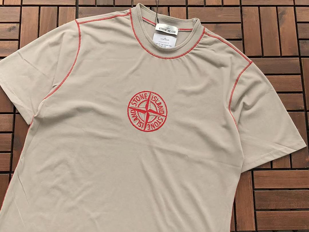 Black Red Compass Graphic Stone Island T-Shirt