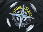 Navy Yellow Compass Graphic Stone Island T-Shirt