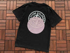 White Pink Circle Logo Stone Island T-Shirt
