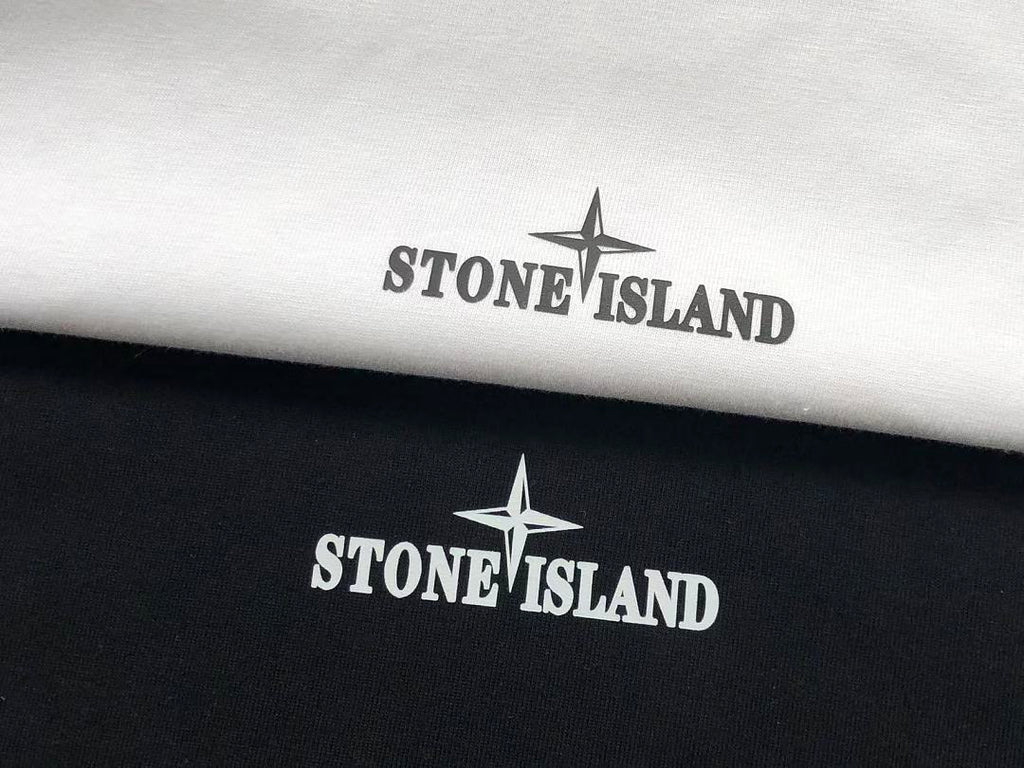 White Pink Circle Logo Stone Island T-Shirt