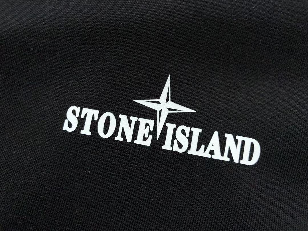 White Pink Circle Logo Stone Island T-Shirt