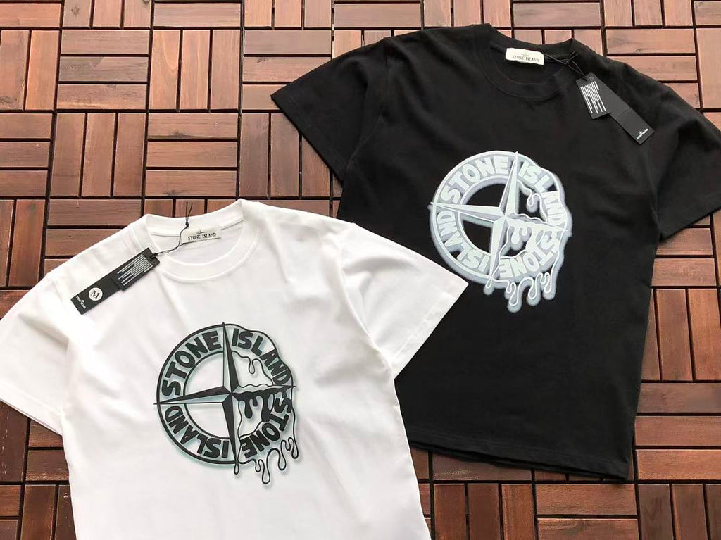 White Black Compass Graphic Stone Island T-Shirt