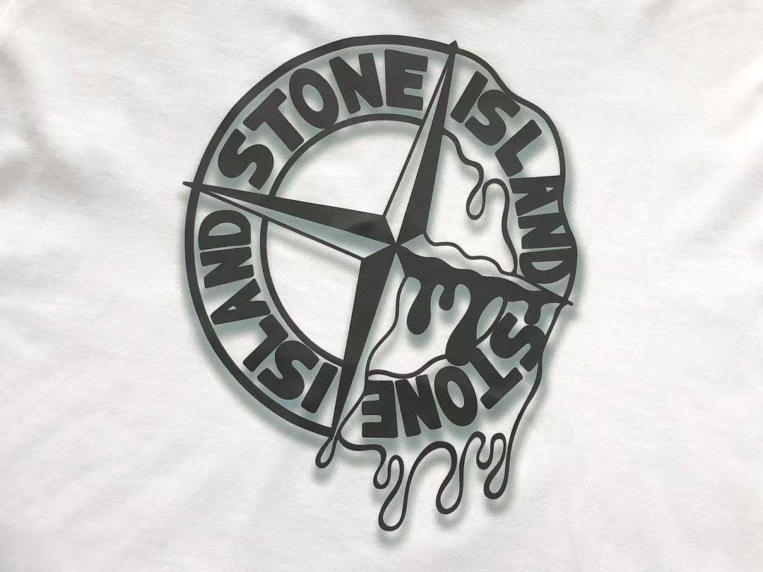 White Black Compass Graphic Stone Island T-Shirt