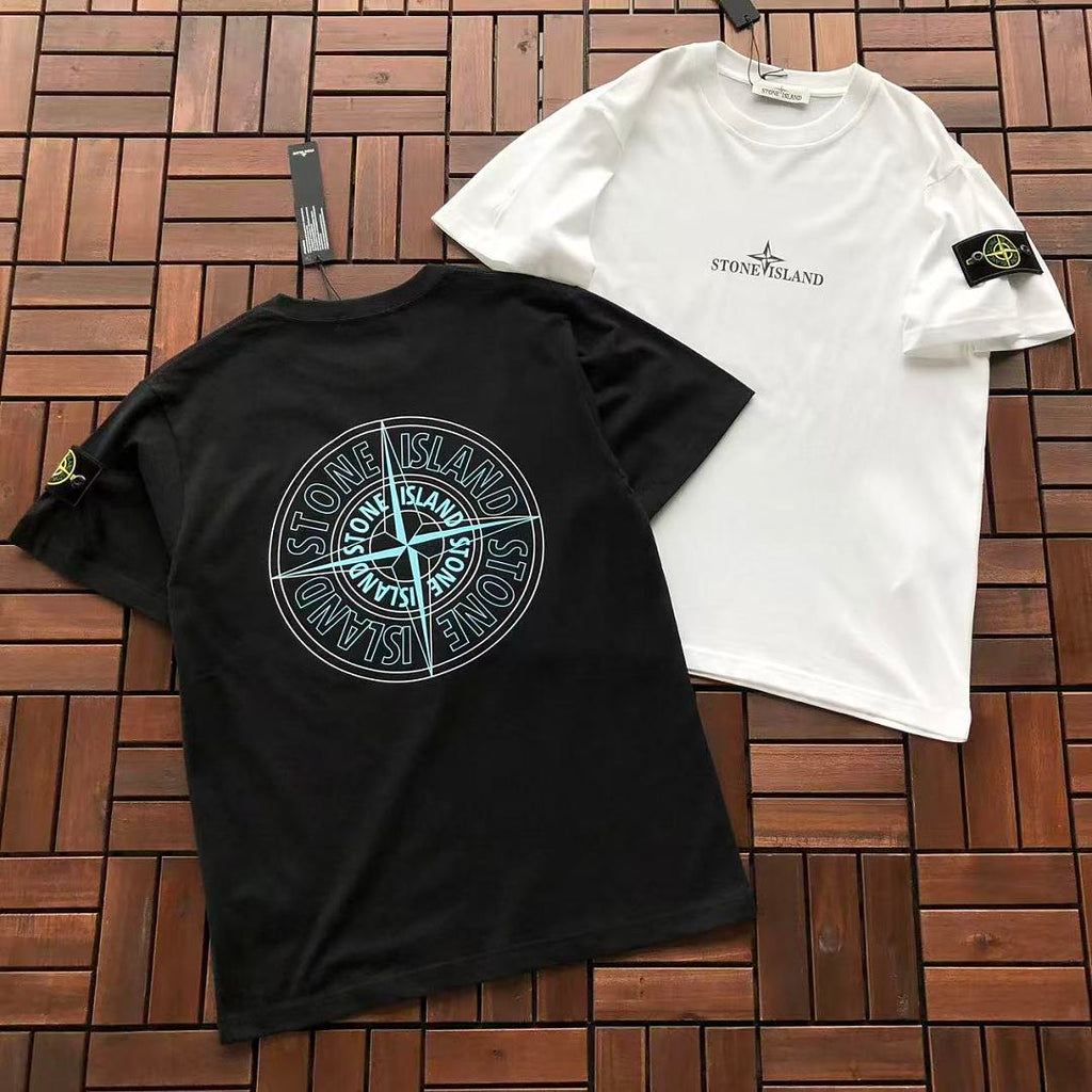 Stone Island Blue Compass Graphic T-Shirt