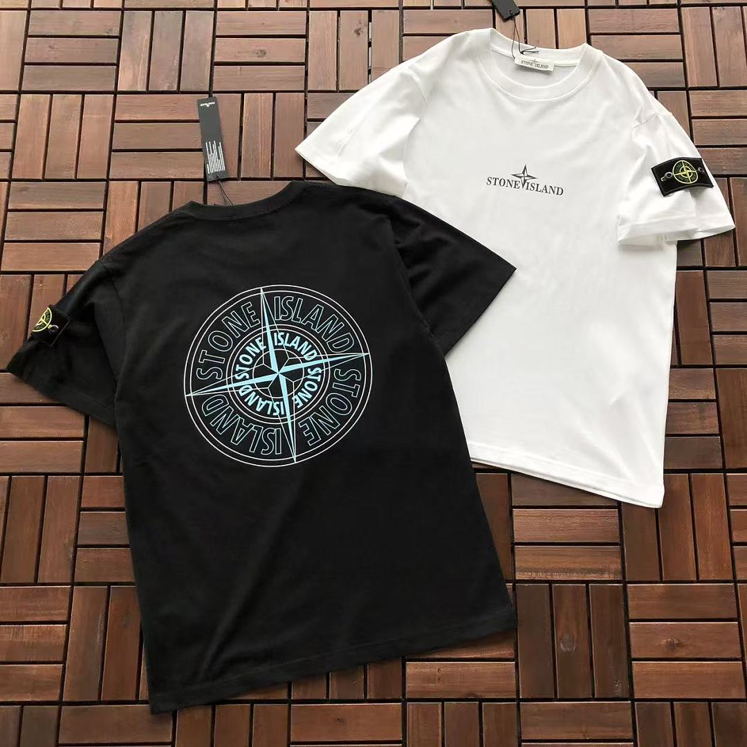 Stone Island Blue Compass Graphic T-Shirt