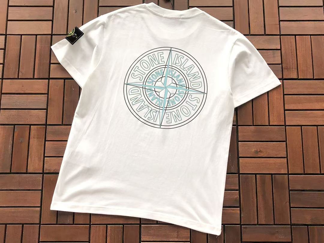 Stone Island Blue Compass Graphic T-Shirt