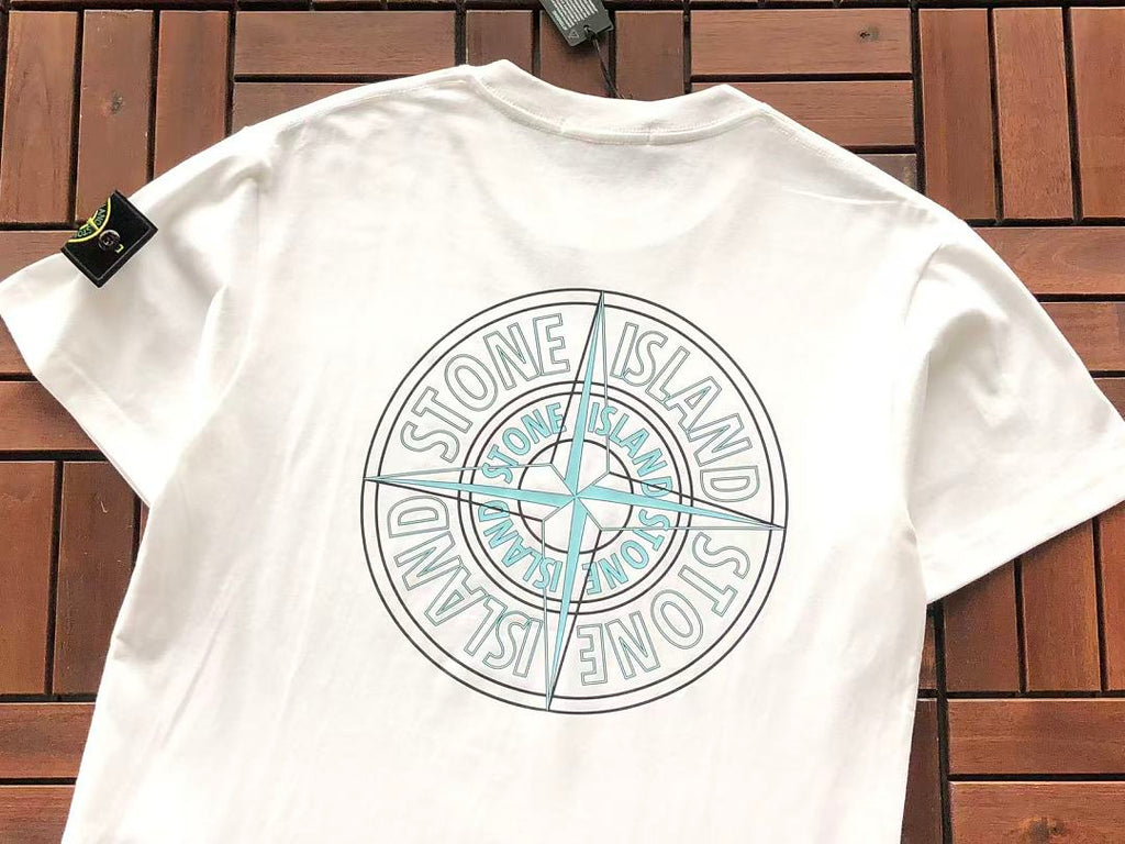 Stone Island Blue Compass Graphic T-Shirt