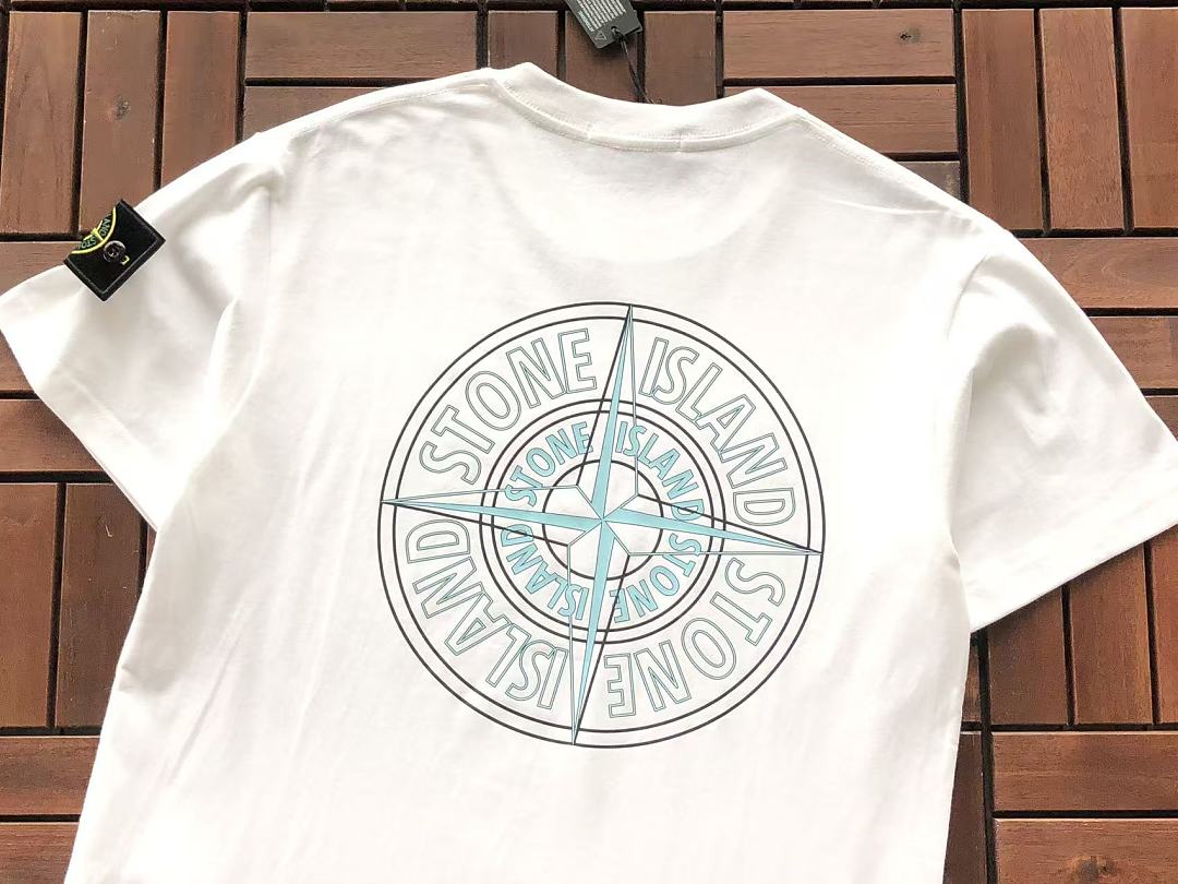Stone Island Blue Compass Graphic T-Shirt