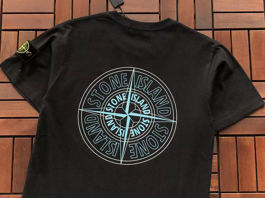 Stone Island Blue Compass Graphic T-Shirt