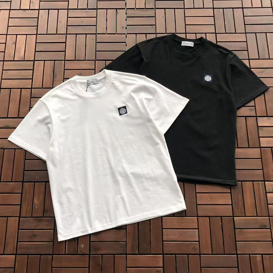 White Black Badge Stone Island T-Shirt