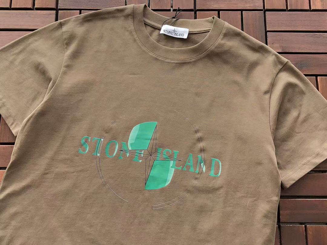 Green Globe Graphic Stone Island T-Shirt
