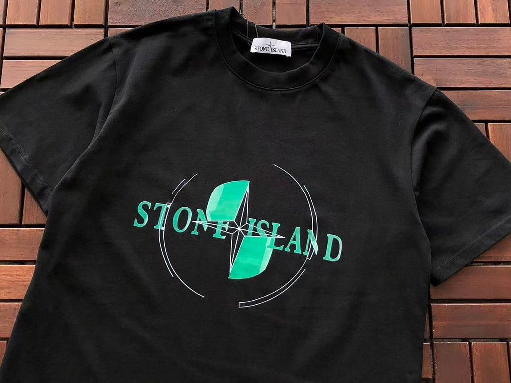 Green Globe Graphic Stone Island T-Shirt