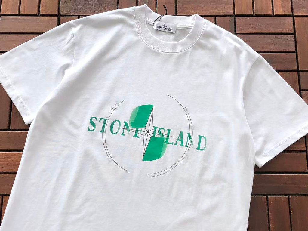 Green Globe Graphic Stone Island T-Shirt