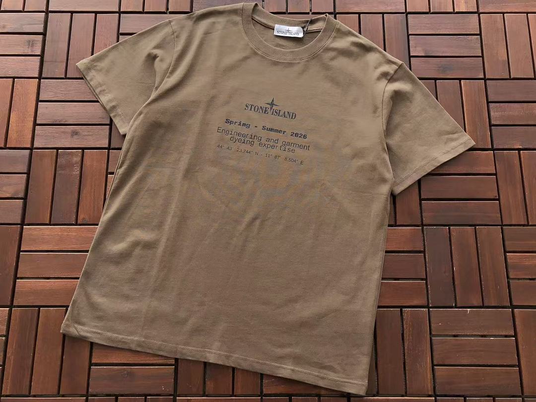 White Grey Back Graphic Stone Island T-Shirt