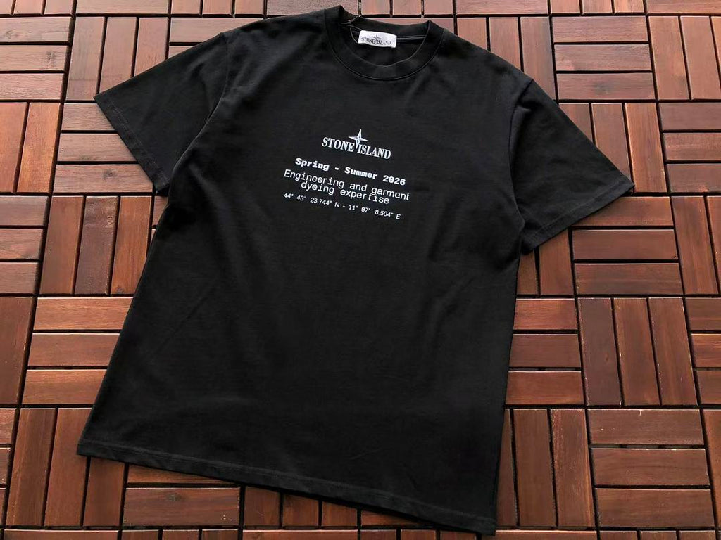 White Grey Back Graphic Stone Island T-Shirt