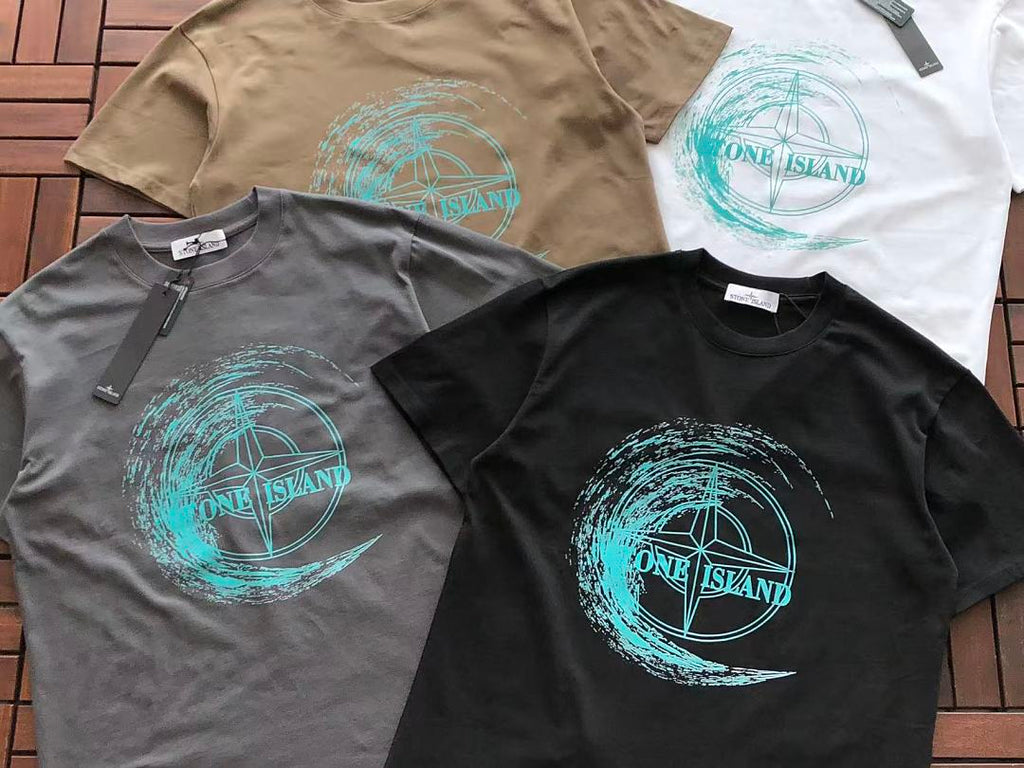 Stone Island Turquoise Graphic T-Shirt