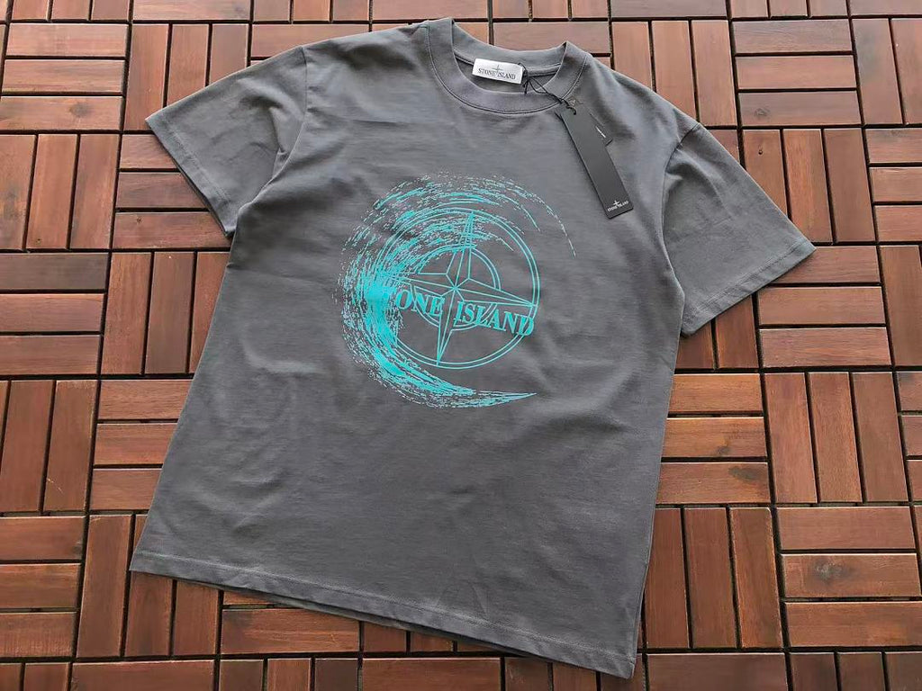 Stone Island Turquoise Graphic T-Shirt