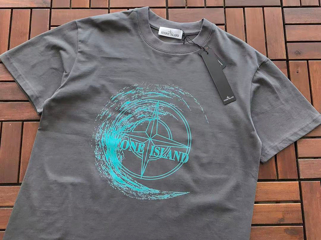 Stone Island Turquoise Graphic T-Shirt