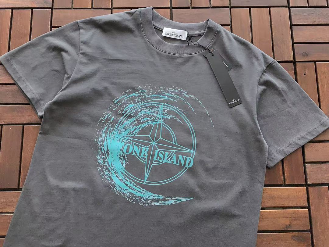 Stone Island Turquoise Graphic T-Shirt