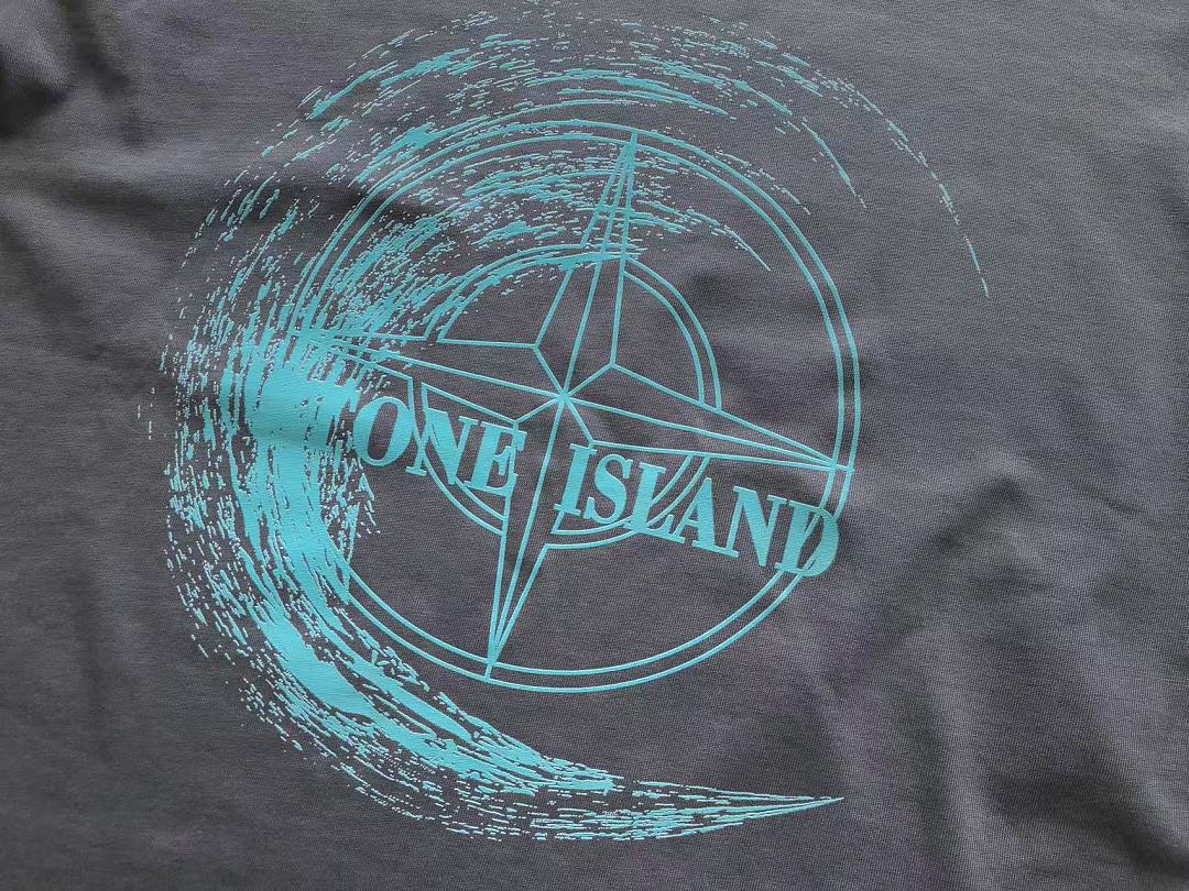 Stone Island Turquoise Graphic T-Shirt