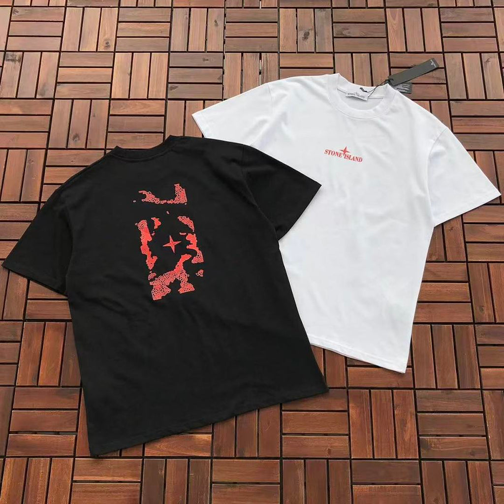 Black Pink Graphic Stone Island T-Shirt