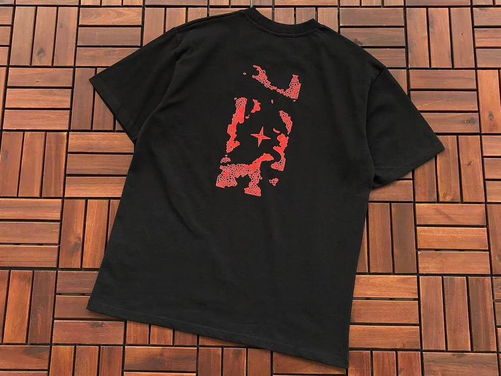 Black Pink Graphic Stone Island T-Shirt