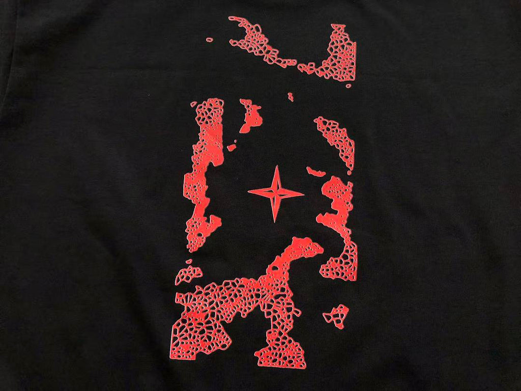 Black Pink Graphic Stone Island T-Shirt