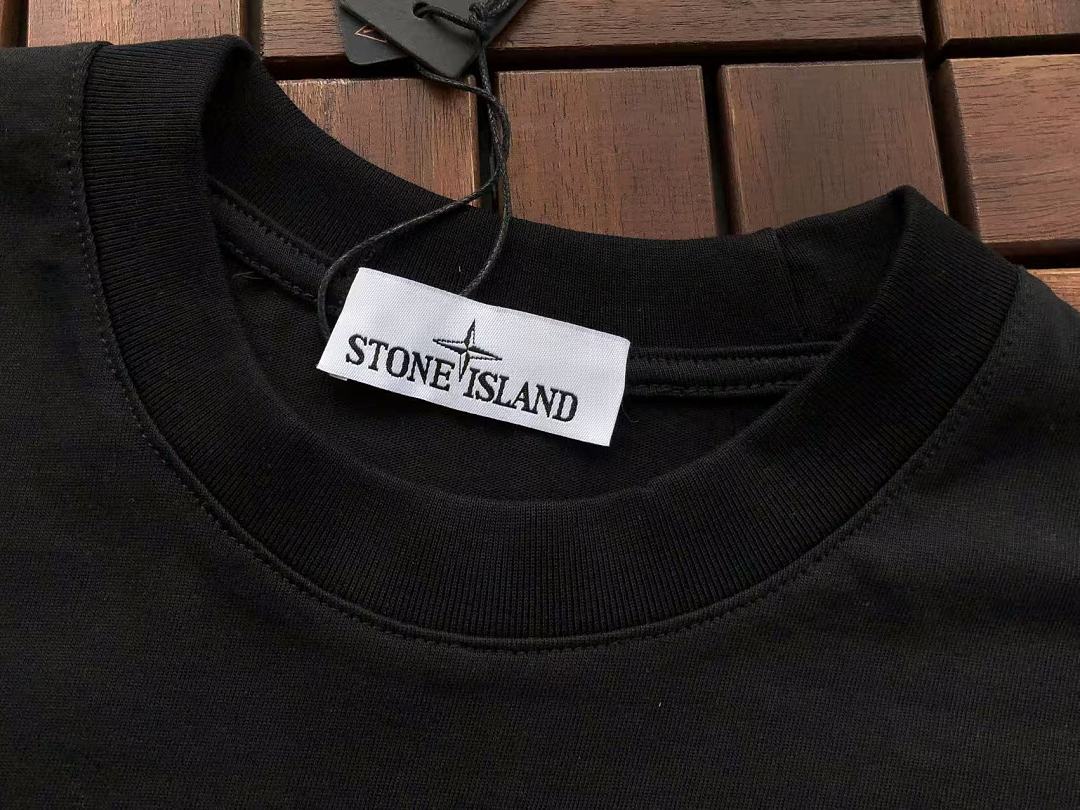 Black Pink Graphic Stone Island T-Shirt