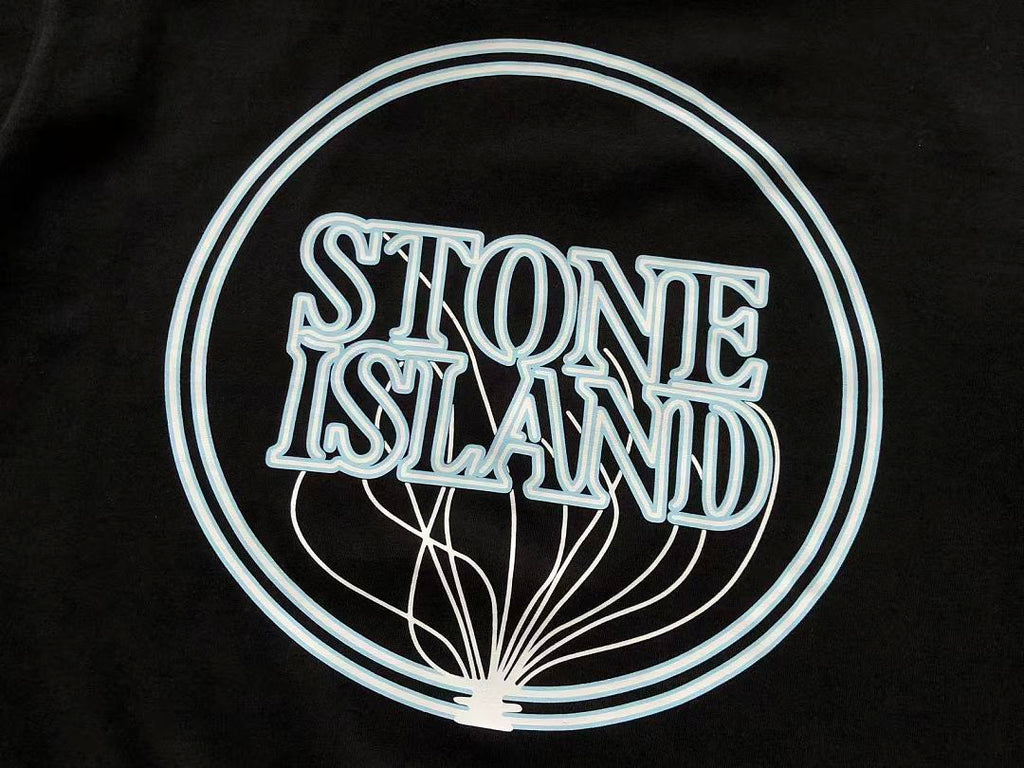White Blue Circle Logo Stone Island T-Shirt