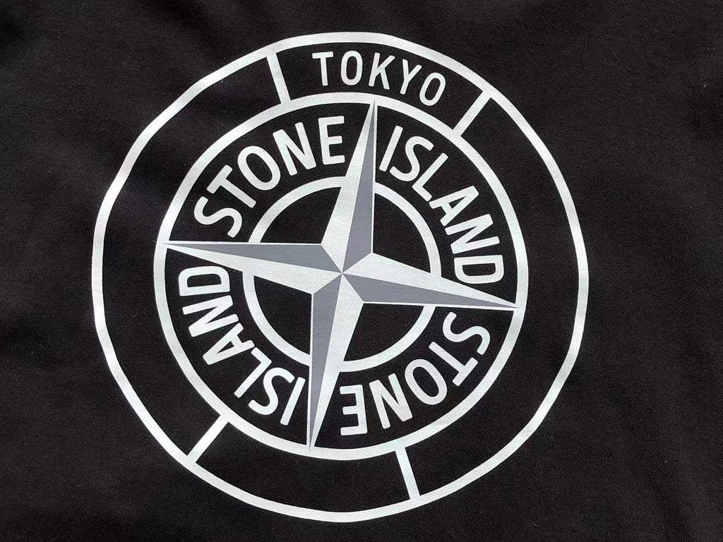 Black Stone Island Graphic T-Shirt