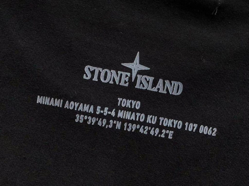 Black Stone Island Graphic T-Shirt