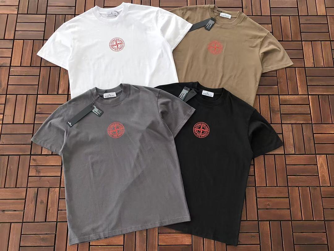 White Stone Island Graphic T-Shirt