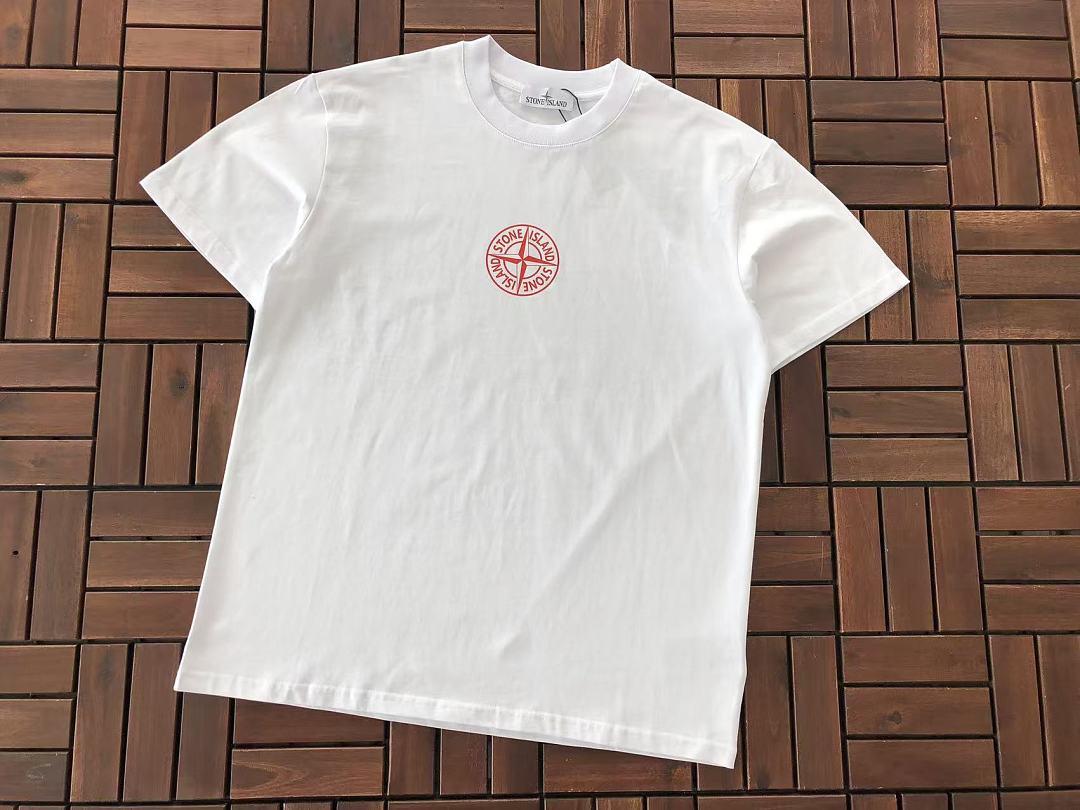 White Stone Island Graphic T-Shirt