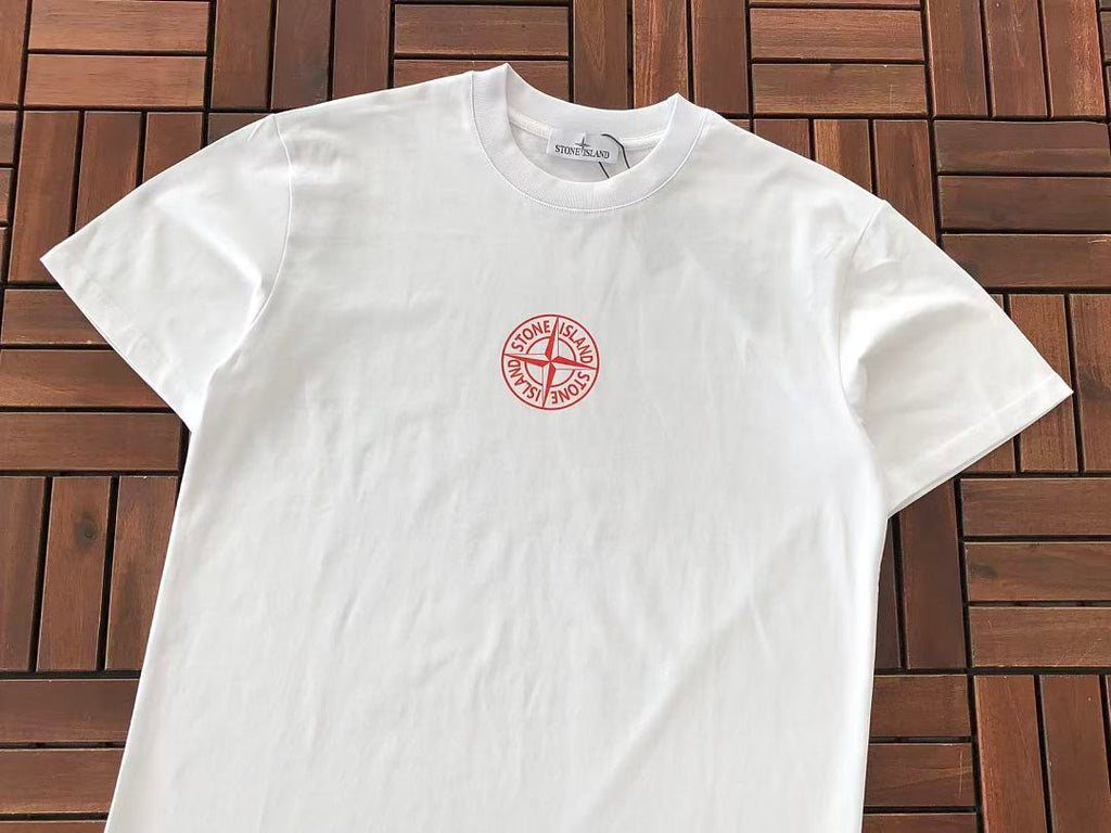 White Stone Island Graphic T-Shirt