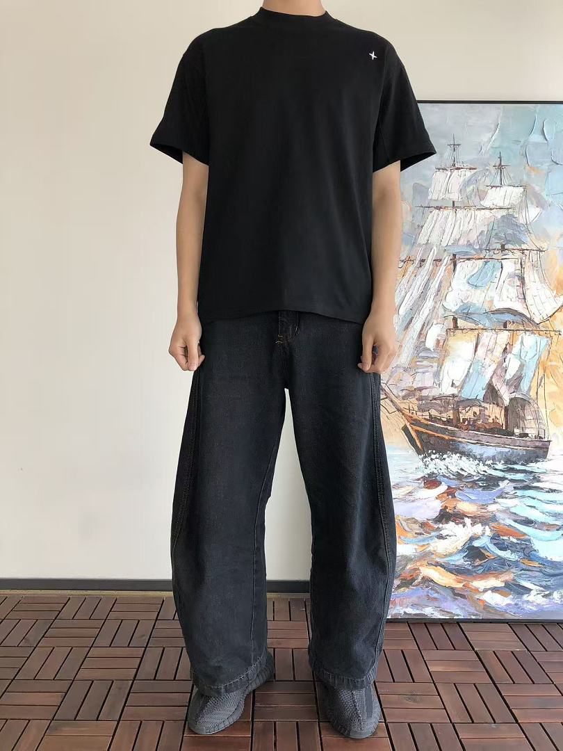 Black Stone Island Graphic T-Shirt