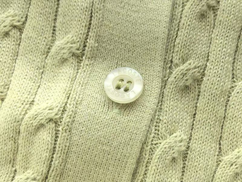 Lacoste Women's Pastel Cable-Knit Button Cardigan