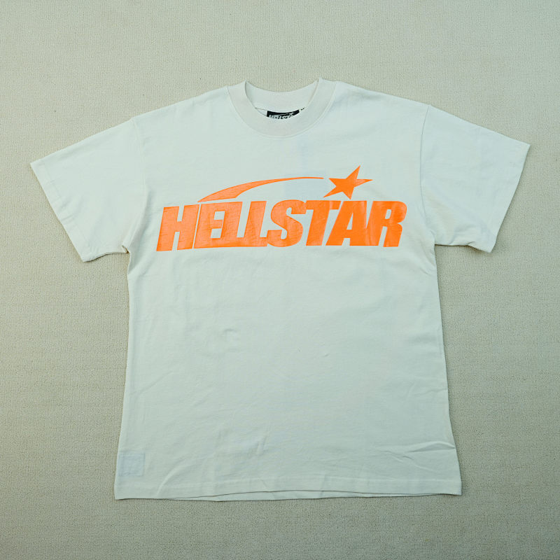 Hellstar Classic T-Shirt (Regular Print) White/Orange