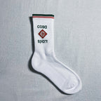 Casablanca Crew Socks - White/Green/Red