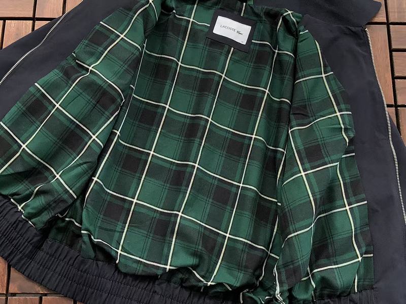 Lacoste Plaid-Lined Zip Jacket
