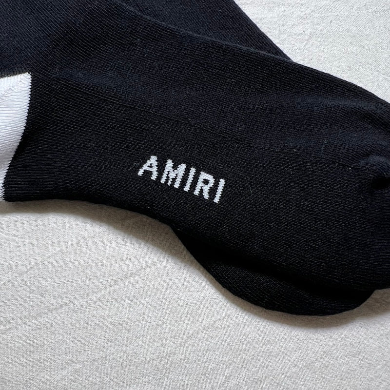 Black Crew Socks with Logo Detail